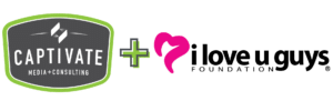 Captivate logo + The "I Love U Guys" Foundation logo